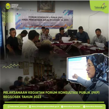 Pelaksanaan Kegiatan Forum Konsultasi Publik (FKP) Regsosek Tahun 2023