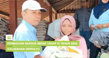 Pembagian Bansos Beras Tahap III Tahun 2024