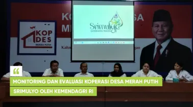 Monitoring dan Evaluasi Koperasi Desa Merah Putih Srimulyo oleh Kemendagri RI