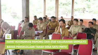 Rapat Koordinasi Pamong dan Staf Kalurahan Srimulyo Bahas Pengelolaan Tanah Desa Satu Pintu