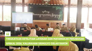 Tingkatkan Ketelitian Layanan dan Matangkan Perubahan APBKal 2026, Kalurahan Srimulyo Gelar Rakor