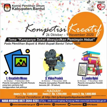 KPU Bantul Adakan Lomba Lho, Yuukkk Asah Kreatifitasmu Disini!!