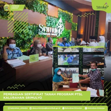 Pembagian Sertifikat Tanah Program PTSL Kalurahan Srimulyo